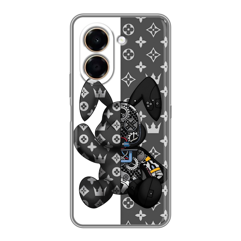 Силиконовый чехол на Honor X7e с принтом Луи робот Силиконовый чехол на Honor X7e с принтом Луи робот