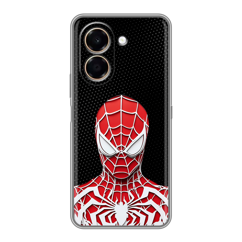 Силиконовый чехол на Honor X7e с принтом человек паук spiderman Силиконовый чехол на Honor X7e с принтом человек паук spiderman