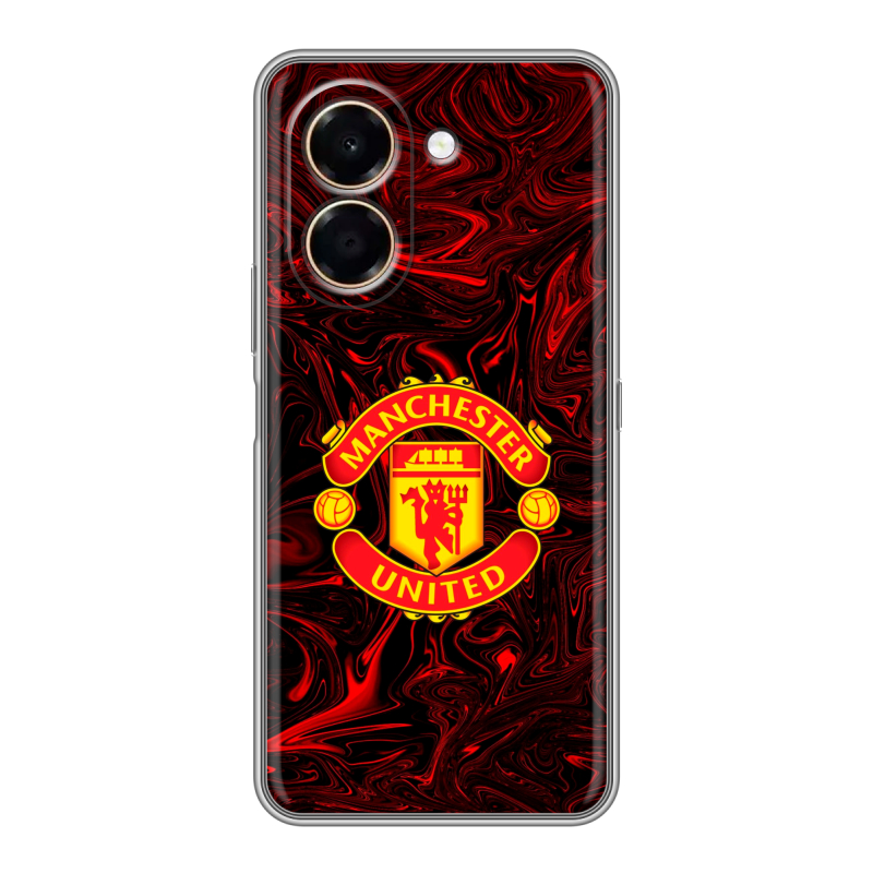 Силиконовый чехол на Honor X7e с принтом Manchester United Силиконовый чехол на Honor X7e с принтом Manchester United