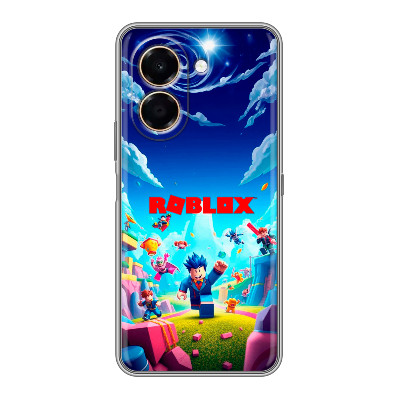 Силиконовый чехол на Honor X7e с принтом Roblox Роблокс Силиконовый чехол на Honor X7e с принтом Roblox Роблокс