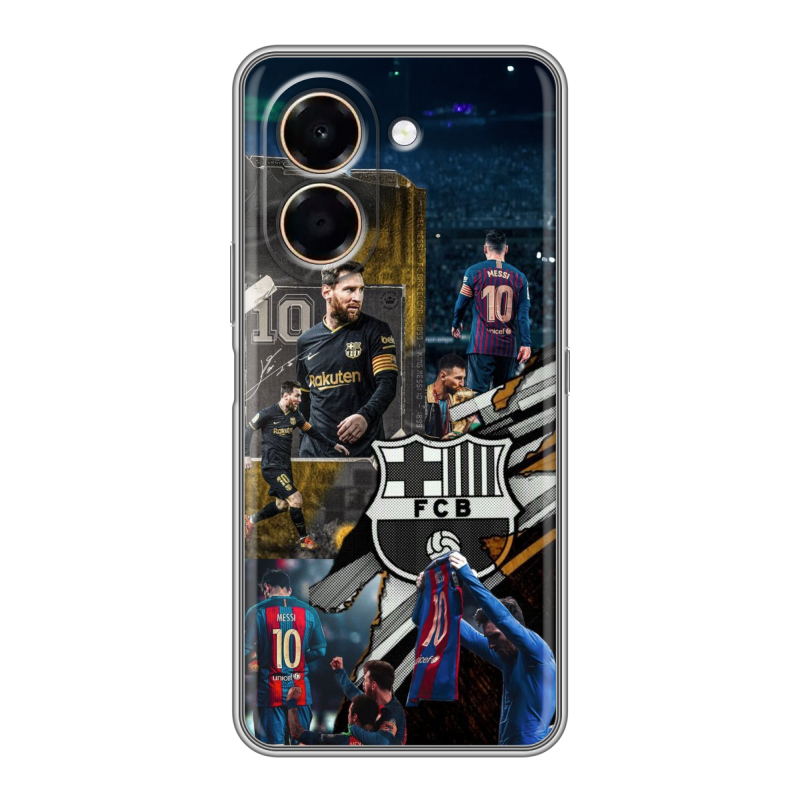 Силиконовый чехол на Honor X7e с принтом Messi Barcelona Силиконовый чехол на Honor X7e с принтом Messi Barcelona