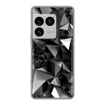 Силиконовый чехол на Sony Xperia 1 VIII с принтом Черные кристаллы