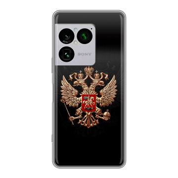 Силиконовый чехол на Sony Xperia 1 VIII с принтом Герб России