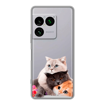 Силиконовый чехол на Sony Xperia 1 VIII с принтом Кошки