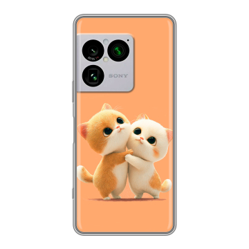 Силиконовый чехол на Sony Xperia 1 VIII с принтом Милые котики