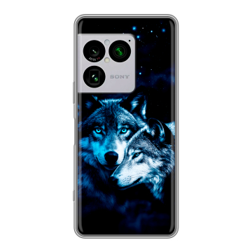 Силиконовый чехол на Sony Xperia 1 VIII с принтом Волки