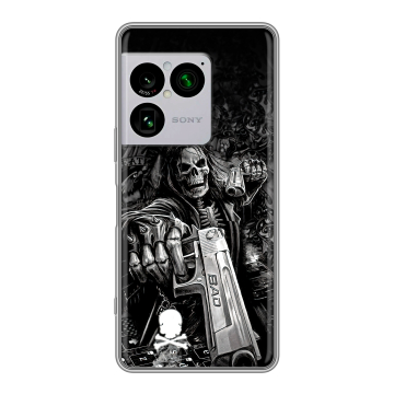 Силиконовый чехол на Sony Xperia 1 VIII с принтом Скелет