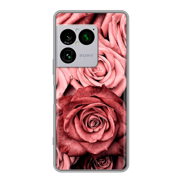 Силиконовый чехол на Sony Xperia 1 VIII с принтом Цветы розы