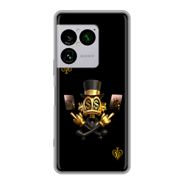 Силиконовый чехол на Sony Xperia 1 VIII с принтом Золотой скрудж макдак Силиконовый чехол на Sony Xperia 1 VIII с принтом Золотой скрудж макдак