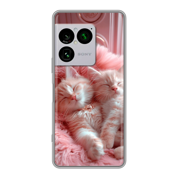 Силиконовый чехол на Sony Xperia 1 VIII с принтом котята котики Силиконовый чехол на Sony Xperia 1 VIII с принтом котята котики