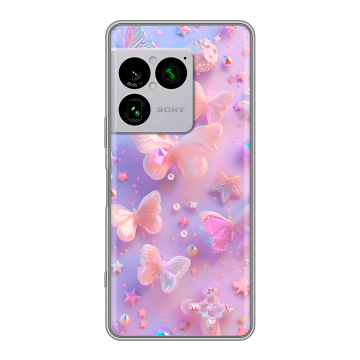 Силиконовый чехол на Sony Xperia 1 VIII с принтом Бабочки Силиконовый чехол на Sony Xperia 1 VIII с принтом Бабочки