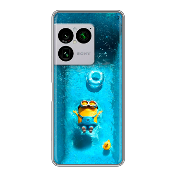 Силиконовый чехол на Sony Xperia 1 VIII с принтом Миньоны Силиконовый чехол на Sony Xperia 1 VIII с принтом Миньоны
