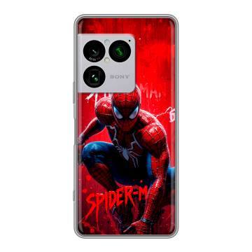 Силиконовый чехол на Sony Xperia 1 VIII с принтом Spiderman Человек паук Силиконовый чехол на Sony Xperia 1 VIII с принтом Spiderman Человек паук