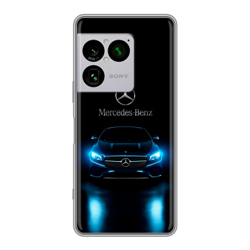 Силиконовый чехол на Sony Xperia 1 VIII с принтом Mercedes Мерседес Силиконовый чехол на Sony Xperia 1 VIII с принтом Mercedes Мерседес