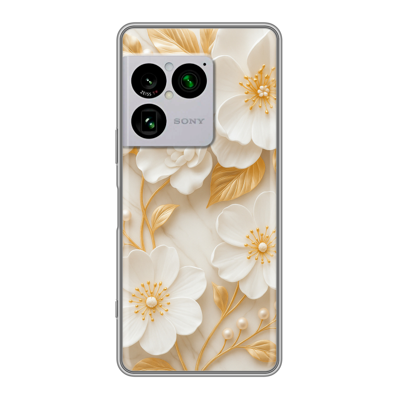 Силиконовый чехол на Sony Xperia 1 VIII с принтом Цветы Силиконовый чехол на Sony Xperia 1 VIII с принтом Цветы