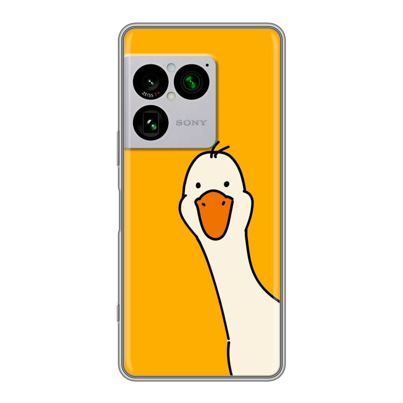 Силиконовый чехол на Sony Xperia 1 VIII с принтом Утка Силиконовый чехол на Sony Xperia 1 VIII с принтом Утка