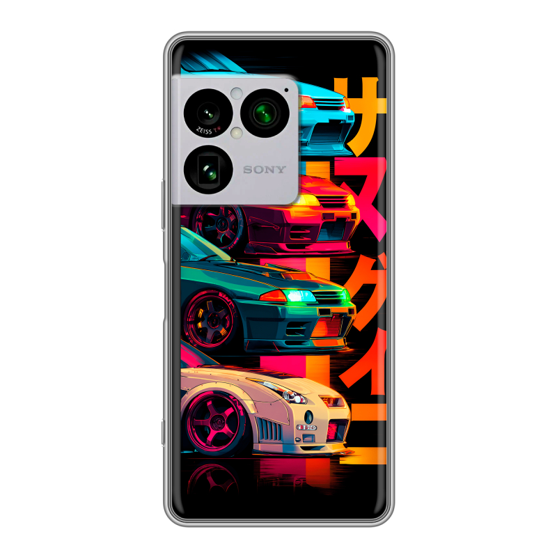 Силиконовый чехол на Sony Xperia 1 VIII с принтом Гоночные машины Силиконовый чехол на Sony Xperia 1 VIII с принтом Гоночные машины