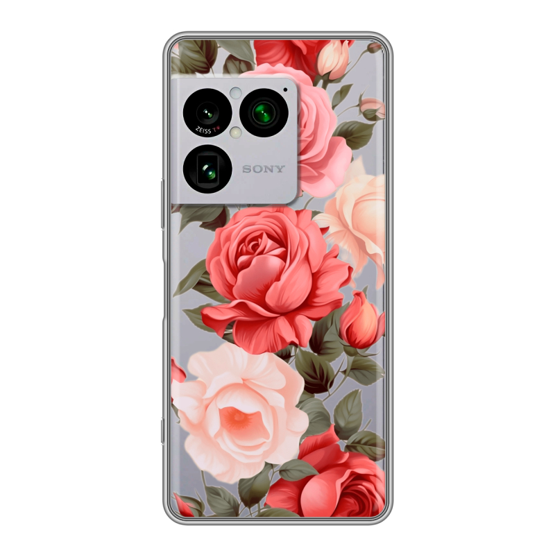 Силиконовый чехол на Sony Xperia 1 VIII с принтом Розы Силиконовый чехол на Sony Xperia 1 VIII с принтом Розы