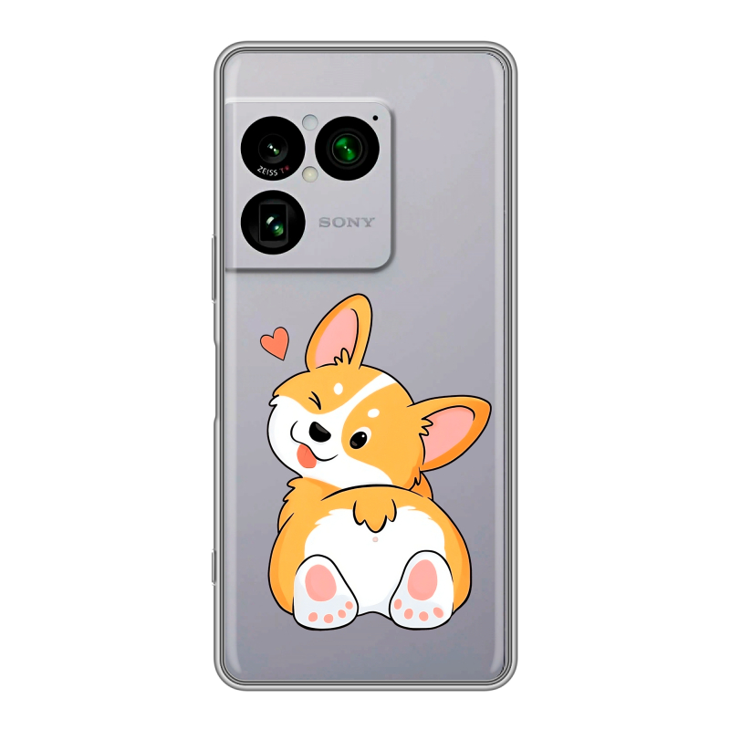 Силиконовый чехол на Sony Xperia 1 VIII с принтом Корги Силиконовый чехол на Sony Xperia 1 VIII с принтом Корги