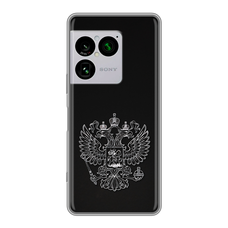 Силиконовый чехол на Sony Xperia 1 VIII с принтом Герб России Силиконовый чехол на Sony Xperia 1 VIII с принтом Герб России