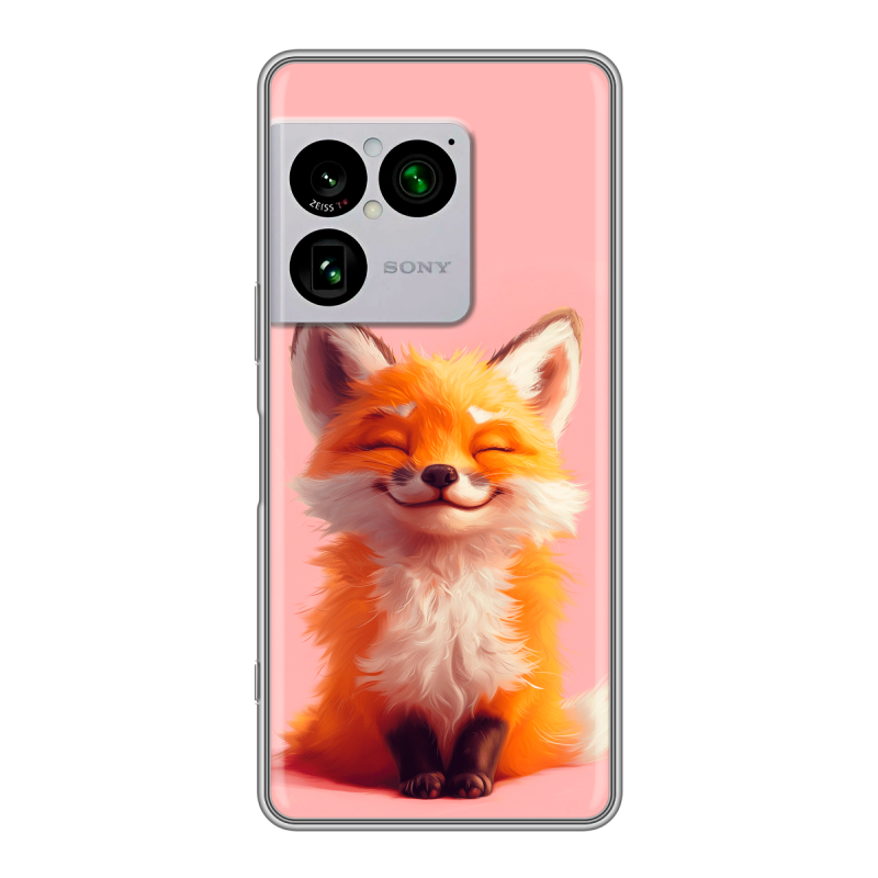 Силиконовый чехол на Sony Xperia 1 VIII с принтом милая лиса Силиконовый чехол на Sony Xperia 1 VIII с принтом милая лиса