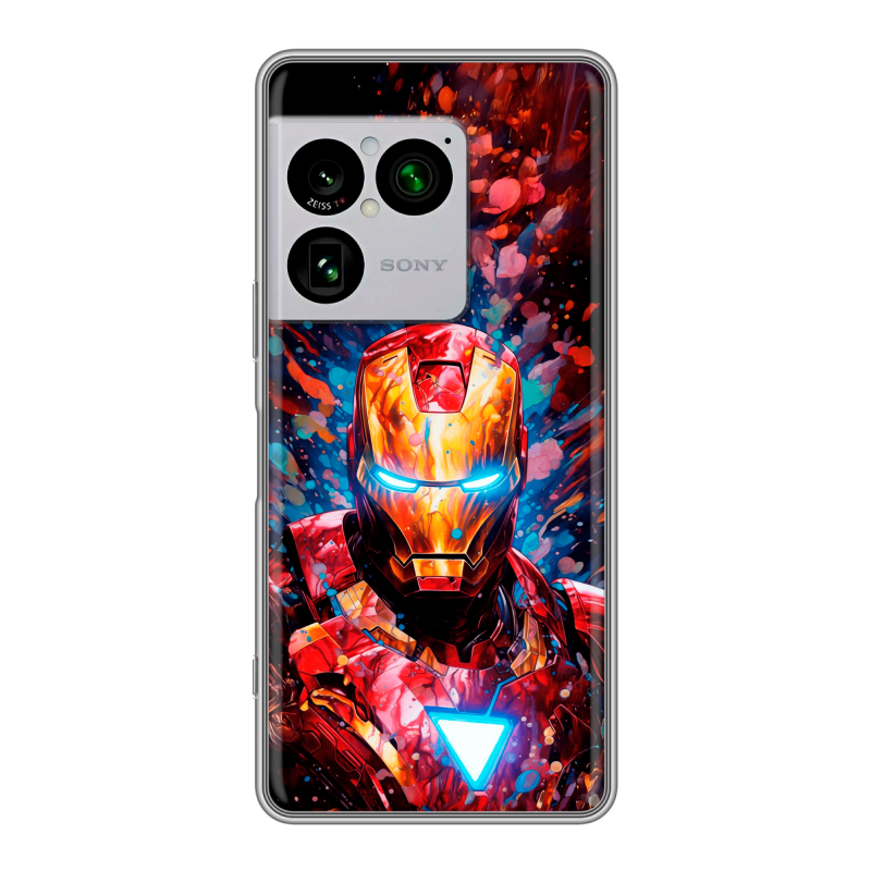 Силиконовый чехол на Sony Xperia 1 VIII с принтом Железный человек Ironman Силиконовый чехол на Sony Xperia 1 VIII с принтом Железный человек Ironman