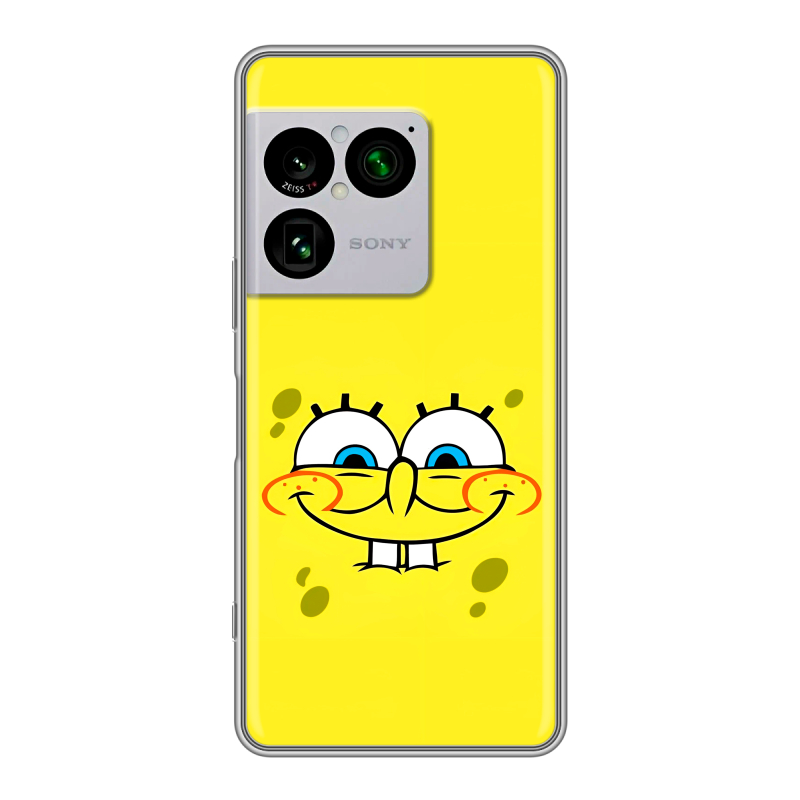 Силиконовый чехол на Sony Xperia 1 VIII с принтом спанчбоб спанч боб Силиконовый чехол на Sony Xperia 1 VIII с принтом спанчбоб спанч боб