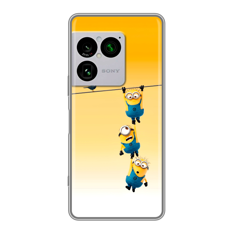 Силиконовый чехол на Sony Xperia 1 VIII с принтом Миньоны Силиконовый чехол на Sony Xperia 1 VIII с принтом Миньоны
