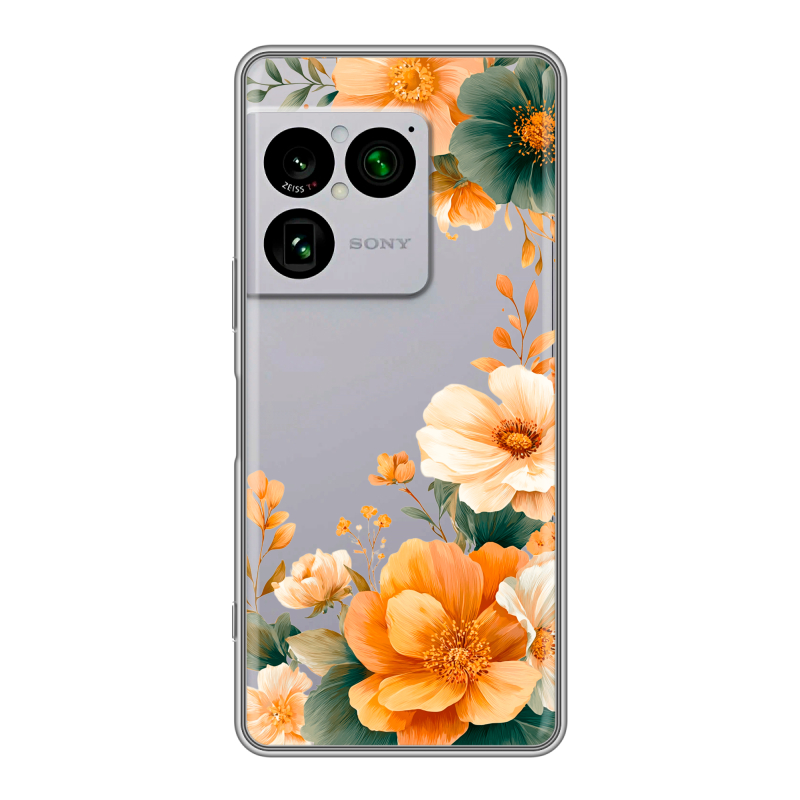 Силиконовый чехол на Sony Xperia 1 VIII с принтом Цветы принт Силиконовый чехол на Sony Xperia 1 VIII с принтом Цветы принт