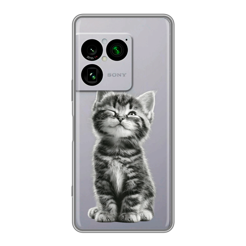 Силиконовый чехол на Sony Xperia 1 VIII с принтом Котенок Силиконовый чехол на Sony Xperia 1 VIII с принтом Котенок