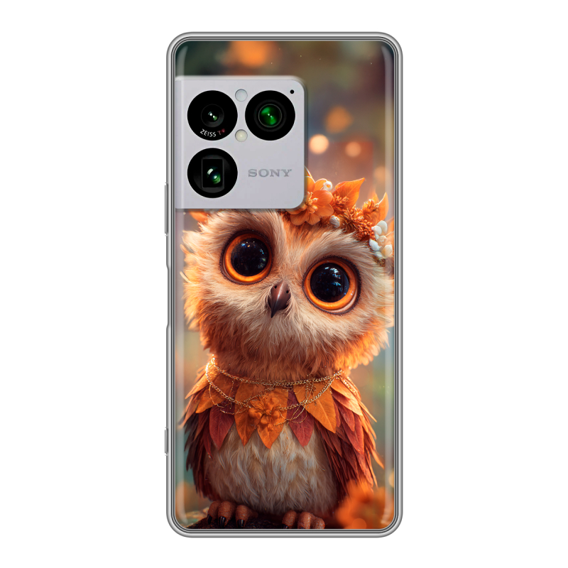 Силиконовый чехол на Sony Xperia 1 VIII с принтом Милая сова Силиконовый чехол на Sony Xperia 1 VIII с принтом Милая сова