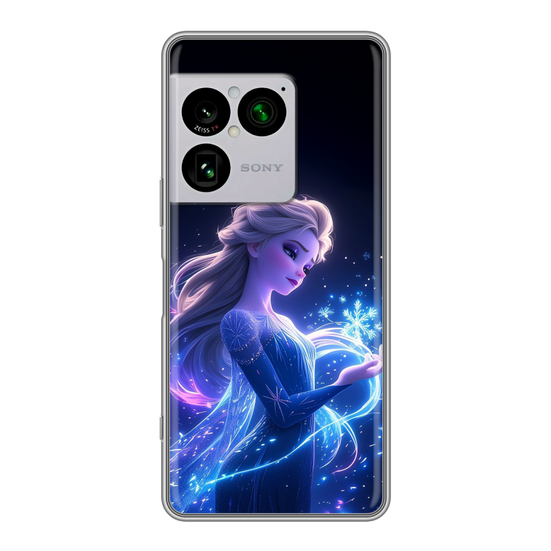 Силиконовый чехол на Sony Xperia 1 VIII с принтом Холодное сердце Frozen Силиконовый чехол на Sony Xperia 1 VIII с принтом Холодное сердце Frozen