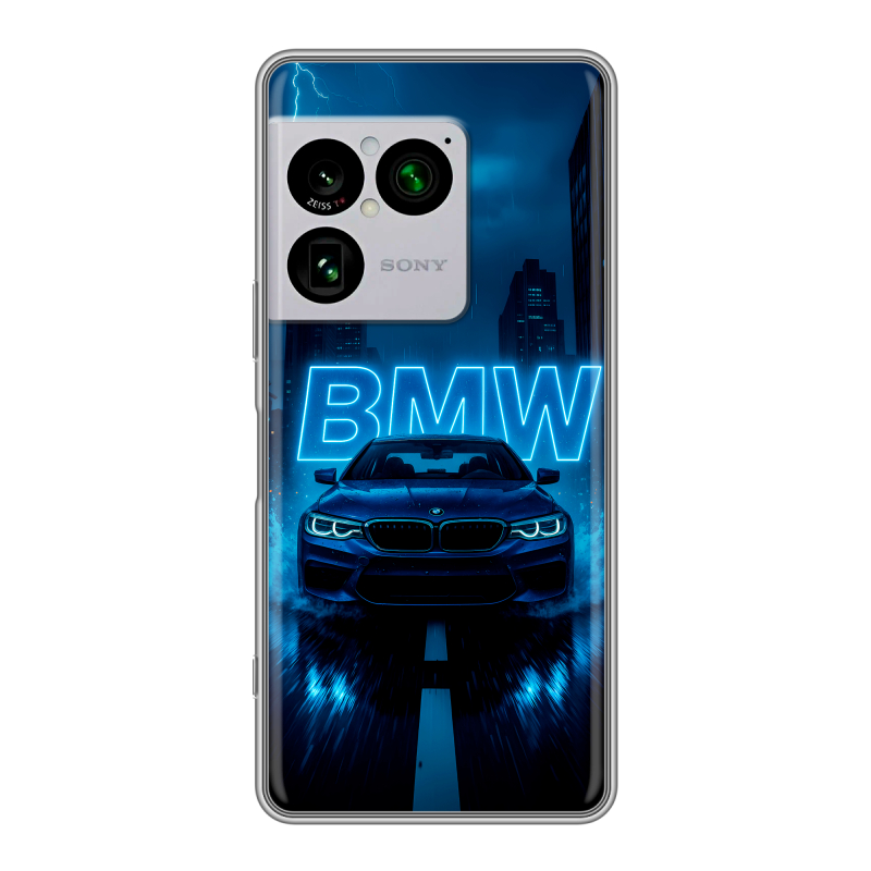 Силиконовый чехол на Sony Xperia 1 VIII с принтом BMW БМВ Силиконовый чехол на Sony Xperia 1 VIII с принтом BMW БМВ