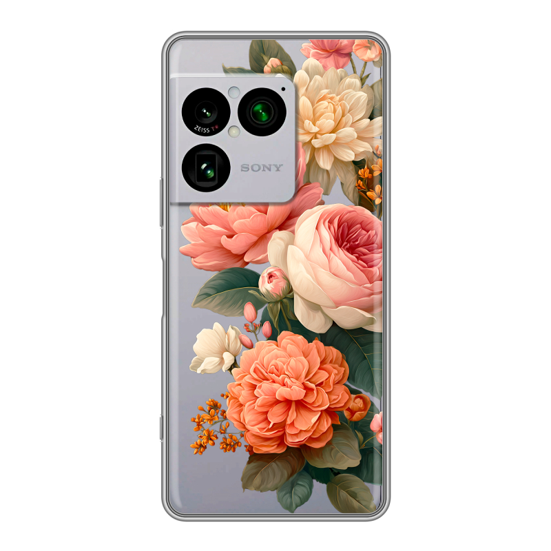 Силиконовый чехол на Sony Xperia 1 VIII с принтом цветы Силиконовый чехол на Sony Xperia 1 VIII с принтом цветы
