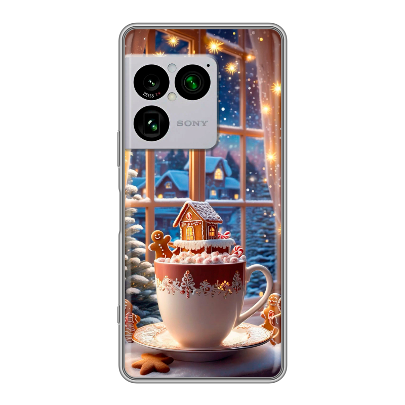 Силиконовый чехол на Sony Xperia 1 VIII с принтом Новый год Силиконовый чехол на Sony Xperia 1 VIII с принтом Новый год