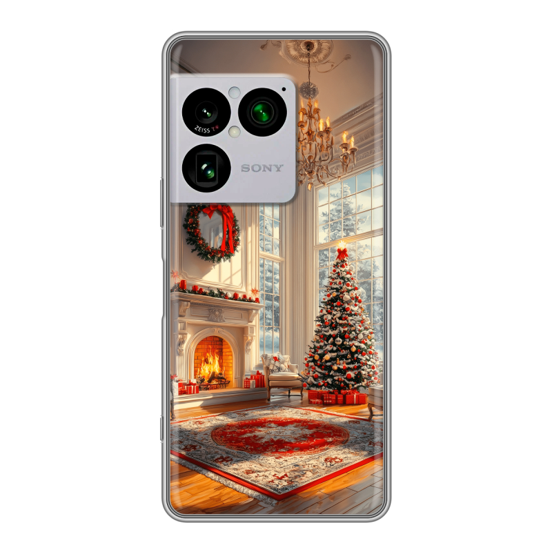 Силиконовый чехол на Sony Xperia 1 VIII с принтом Новый год Силиконовый чехол на Sony Xperia 1 VIII с принтом Новый год