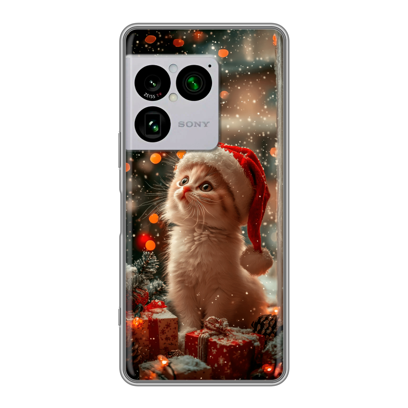 Силиконовый чехол на Sony Xperia 1 VIII с принтом Новый год Силиконовый чехол на Sony Xperia 1 VIII с принтом Новый год