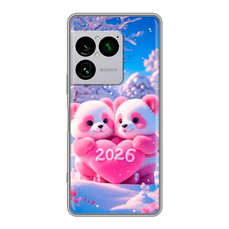 Силиконовый чехол на Sony Xperia 1 VIII с принтом Новый год Силиконовый чехол на Sony Xperia 1 VIII с принтом Новый год