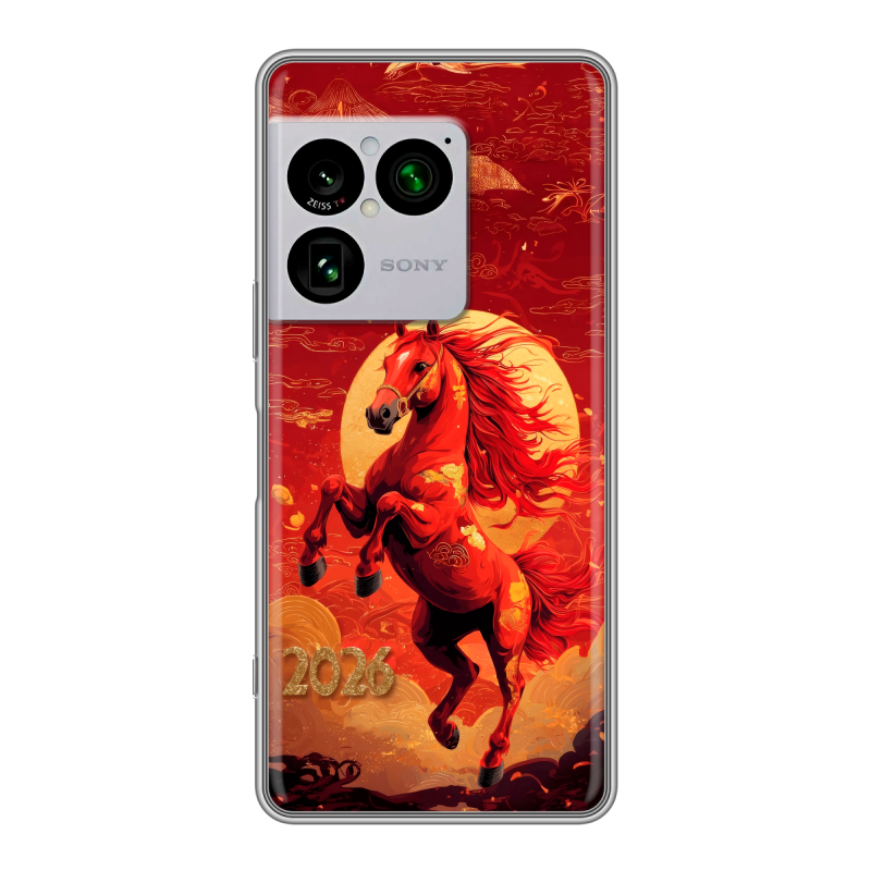 Силиконовый чехол на Sony Xperia 1 VIII с принтом Новый год Силиконовый чехол на Sony Xperia 1 VIII с принтом Новый год