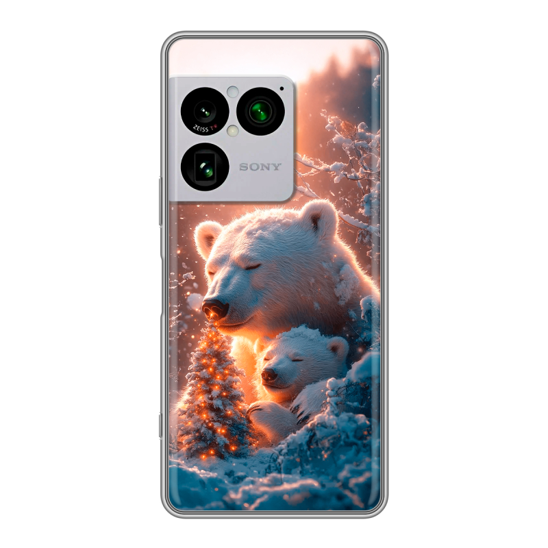Силиконовый чехол на Sony Xperia 1 VIII с принтом Новый год Силиконовый чехол на Sony Xperia 1 VIII с принтом Новый год