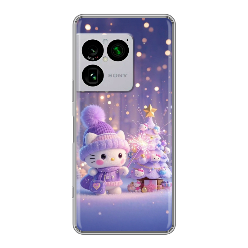 Силиконовый чехол на Sony Xperia 1 VIII с принтом Новый год Силиконовый чехол на Sony Xperia 1 VIII с принтом Новый год