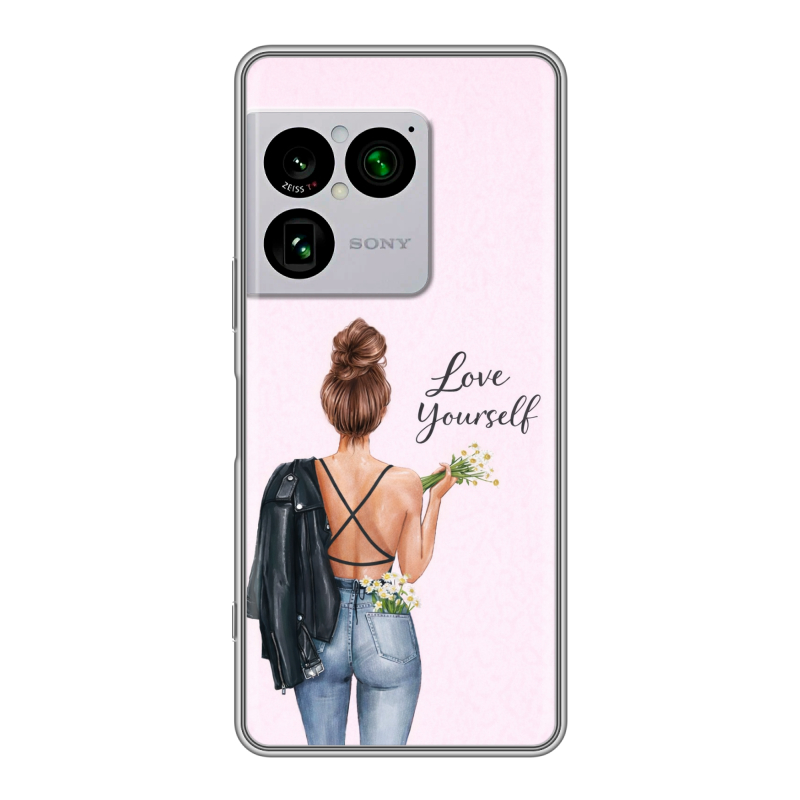 Силиконовый чехол на Sony Xperia 1 VIII с принтом женский Силиконовый чехол на Sony Xperia 1 VIII с принтом женский