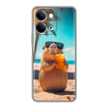 Силиконовый чехол на Vivo Y11d с принтом Капибара Силиконовый чехол на Vivo Y11d с принтом Капибара