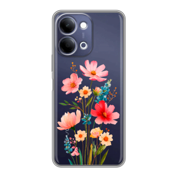 Силиконовый чехол на Vivo Y11d с принтом Цветы Силиконовый чехол на Vivo Y11d с принтом Цветы