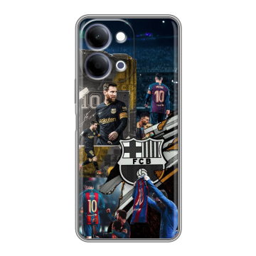 Силиконовый чехол на Vivo Y11d с принтом Messi Barcelona