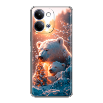 Силиконовый чехол на Vivo Y11d с принтом Новый год