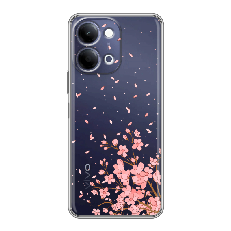 Силиконовый чехол на Vivo Y11d с принтом Ветка сакуры Силиконовый чехол на Vivo Y11d с принтом Ветка сакуры