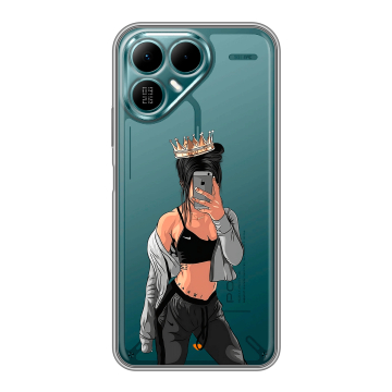 Силиконовый чехол на Tecno Pova 8 с принтом Женские принты