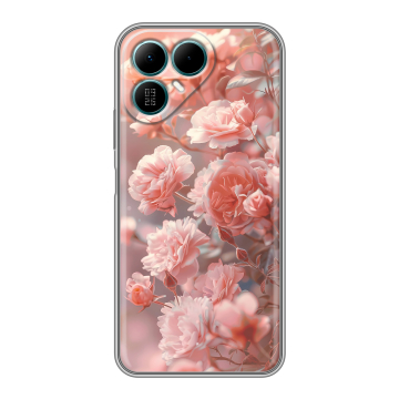 Силиконовый чехол на Tecno Pova 8 с принтом Розовые розы