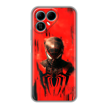 Силиконовый чехол на Tecno Pova 8 с принтом человек паук spiderman